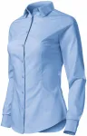 Dámska bavlnená blúzka s dlhým rukávom, nebeská modrá