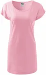 Dámske splývavé tričko/šaty, ružová