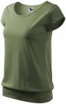Dámske trendové tričko, khaki