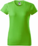 Dámske tričko jednoduché, jablkovo zelená