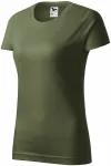 Dámske tričko jednoduché, khaki