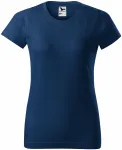 Dámske tričko jednoduché, polnočná modrá