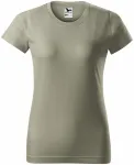 Dámske tričko jednoduché, svetlá khaki