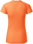 Dámske tričko na šport, neónová mandarinková