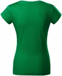 Dámske tričko s V-výstrihom zúžené, trávová zelená