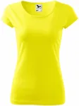 Dámske tričko s veľmi krátkym rukávom, citrónová