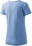 Dámske tričko zúžené, raglánový rukáv, nebeská modrá