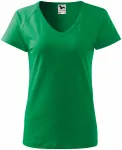 Dámske tričko zúžené, raglánový rukáv, trávová zelená