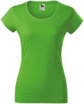 Dámske tričko zúžené s okrúhlym výstrihom, jablkovo zelená