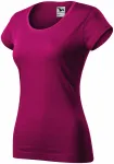Dámske tričko zúžené s okrúhlym výstrihom, fuchsia red