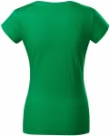 Dámske tričko zúžené s okrúhlym výstrihom, trávová zelená
