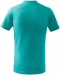 Detské tričko jednoduché, smaragdovozelená