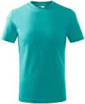 Detské tričko jednoduché, smaragdovozelená