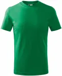 Detské tričko jednoduché, trávová zelená