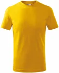 Detské tričko jednoduché, žltá