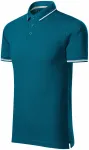 Pánska kontrastná polokošeľa, petrol blue