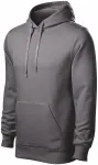 Pánska mikina bez zipsu s kapucňou, oceľovo sivá