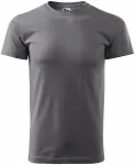 Pánske tričko jednoduché, oceľovo sivá