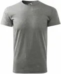 Pánske tričko jednoduché, tmavosivý melír