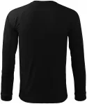 Pánske tričko s dlhým rukávom, kontrastné, čierna
