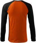 Pánske tričko s dlhým rukávom, kontrastné, oranžová