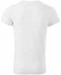 Pánske tričko s vyhrnutými rukávmi, biela