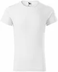 Pánske tričko s vyhrnutými rukávmi, biela