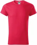 Pánske tričko s vyhrnutými rukávmi, červený melír