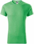 Pánske tričko s vyhrnutými rukávmi, zelený melír