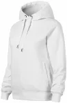 Pohodlná dámska mikina s kapucňou, biela