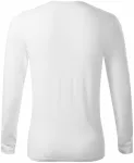 Priliehavé pánske tričko s dlhým rukávom, biela