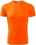 Športové tričko detské, neónová oranžová