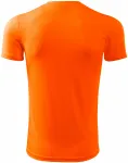 Tričko s asymetrickým priekrčníkom, neónová oranžová
