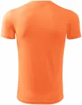 Tričko s asymetrickým priekrčníkom, neónová mandarinková