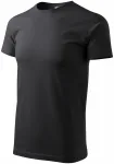 Tričko vyššej gramáže unisex, ebenovo šedá