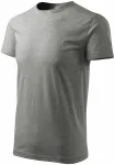 Tričko vyššej gramáže unisex, tmavosivý melír