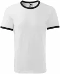 Unisex tričko kontrastné, biela