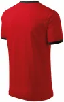 Unisex tričko kontrastné, červená