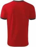 Unisex tričko kontrastné, červená
