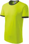 Unisex tričko kontrastné, limetková