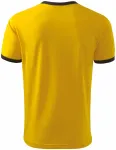 Unisex tričko kontrastné, žltá